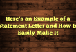 Here’s an Example of a Statement Letter and How to Easily Make It